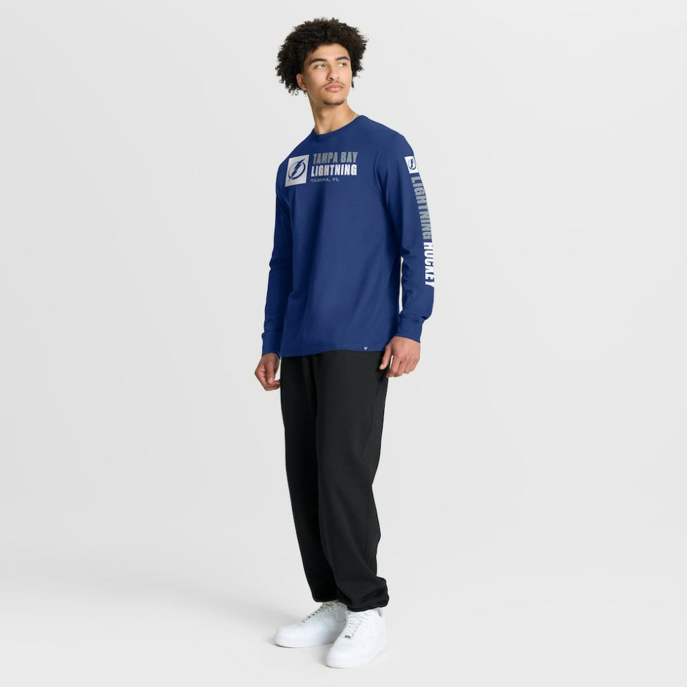 Tampa Bay Lightning Fanatics Goal Crease Legacy Long Sleeve T-Shirt - Blue - NHL 202782958
