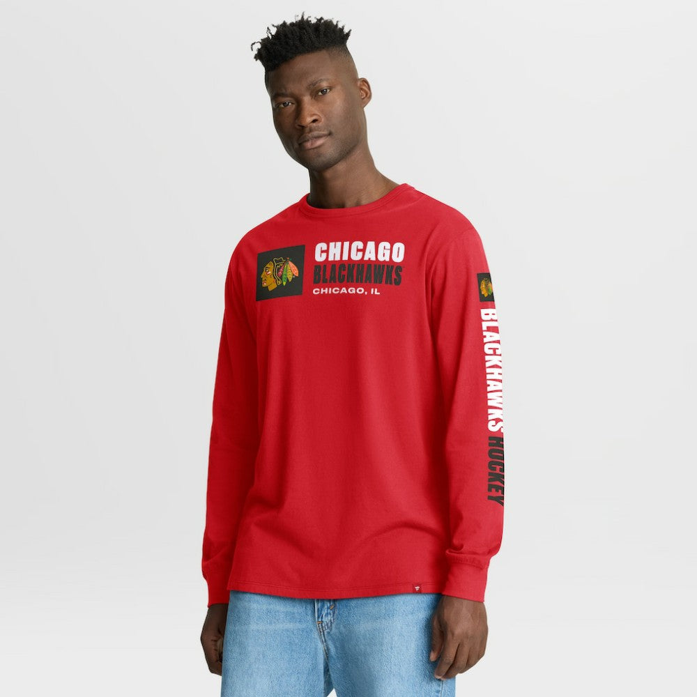 Chicago Blackhawks Fanatics Goal Crease Legacy Long Sleeve T-Shirt - Red - NHL 202782960