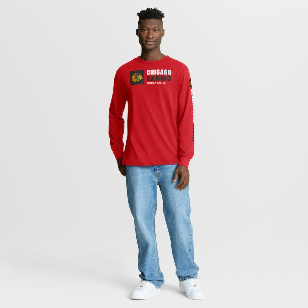 Chicago Blackhawks Fanatics Goal Crease Legacy Long Sleeve T-Shirt - Red - NHL 202782960