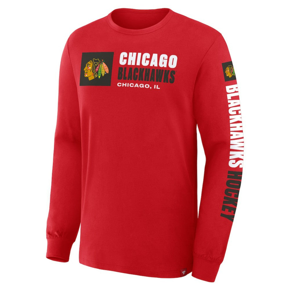 Chicago Blackhawks Fanatics Goal Crease Legacy Long Sleeve T-Shirt - Red - NHL 202782960