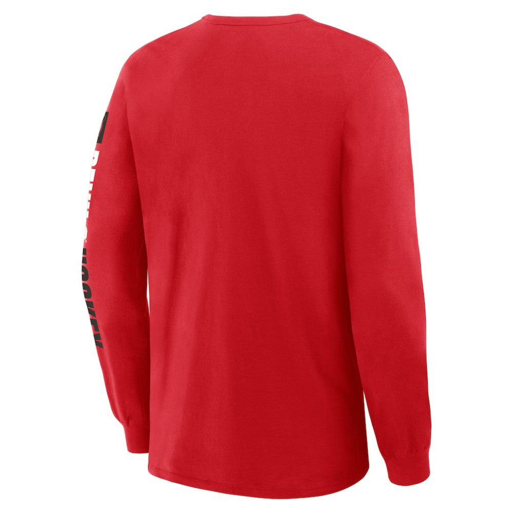 New Jersey Devils Fanatics Goal Crease Legacy Long Sleeve T-Shirt - Red - NHL 202782966
