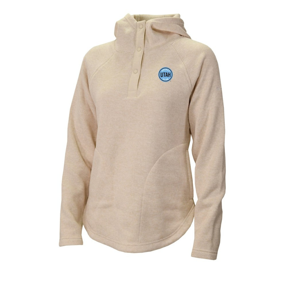 Utah Mammoth Columbia Women's Sweater Weather Quarter-Snap Hoodie - Cream - NHL 202783766