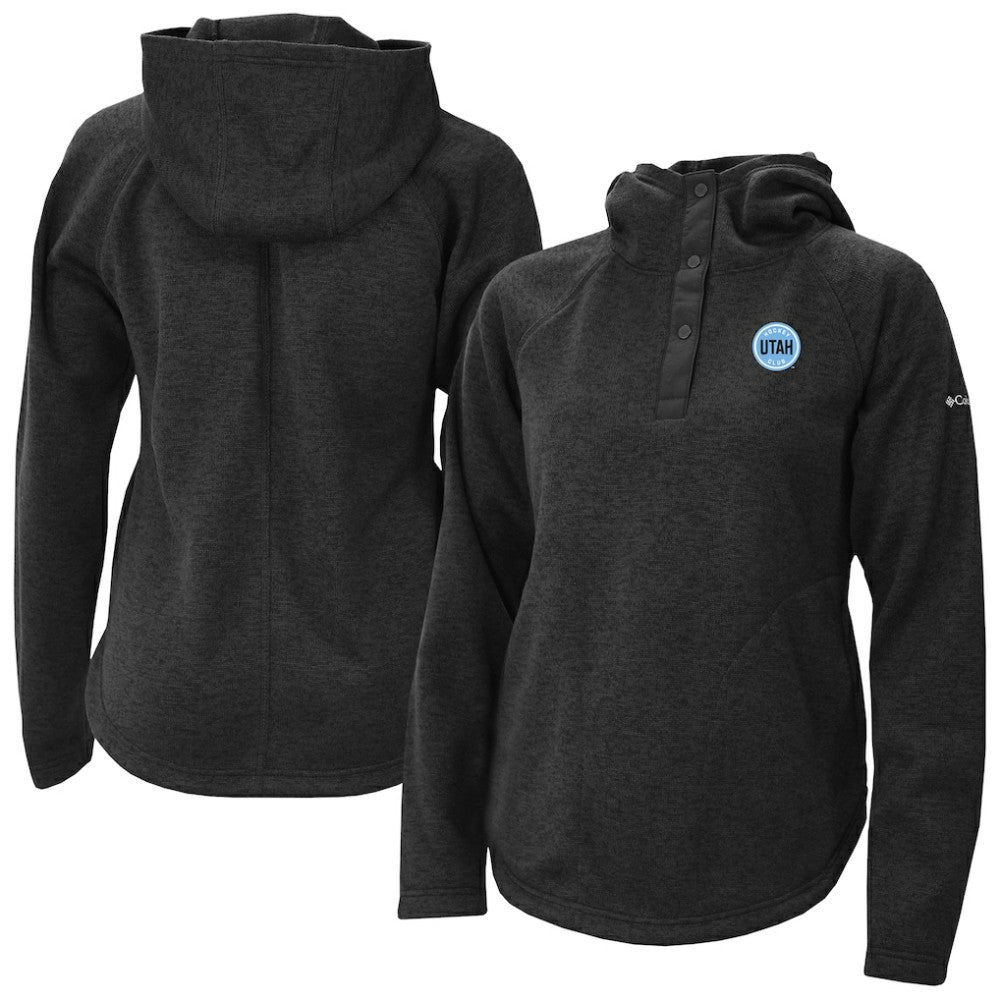 Utah Mammoth Columbia Women's Sweater Weather Quarter-Snap Hoodie - Black - NHL 202783768