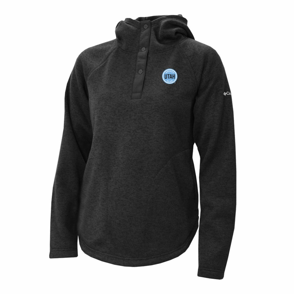 Utah Mammoth Columbia Women's Sweater Weather Quarter-Snap Hoodie - Black - NHL 202783768