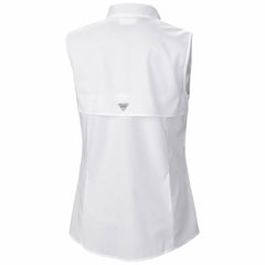 Utah Mammoth Columbia Women's Tamiami Omni-Shade Sleeveless Button-Up Shirt - White - NHL 202783902