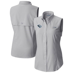 Utah Mammoth Columbia Women's Tamiami Omni-Shade Sleeveless Button-Up Shirt - Gray - NHL 202783904