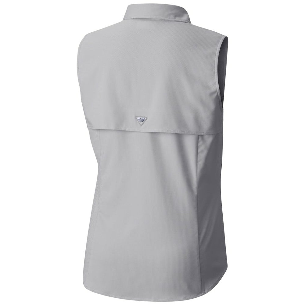 Utah Mammoth Columbia Women's Tamiami Omni-Shade Sleeveless Button-Up Shirt - Gray - NHL 202783904