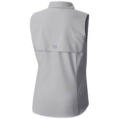 Utah Mammoth Columbia Women's Tamiami Omni-Shade Sleeveless Button-Up Shirt - Gray - NHL 202783904