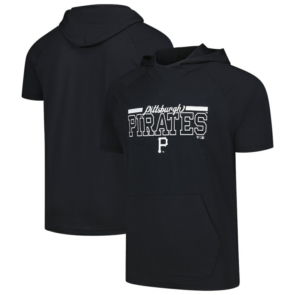Pittsburgh Pirates Levelwear Phase Vanguard Hoodie T-Shirt - Black - MLB Sale