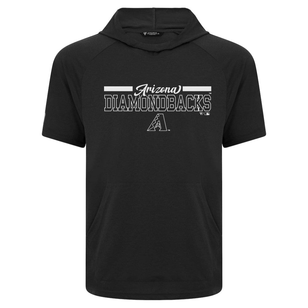 Arizona Diamondbacks Levelwear Phase Vanguard Hoodie T-Shirt - Black - MLB Lifestyle