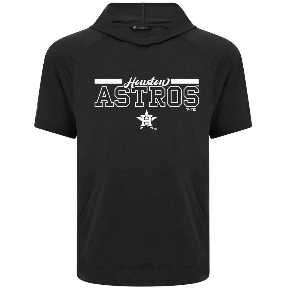 Houston Astros Levelwear Phase Vanguard Hoodie T-Shirt - Black - MLB Lifestyle
