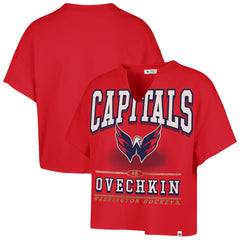 Alexander Ovechkin Washington Capitals '47 Women's Elation Name & Number Oversized Notch Neck T-Shirt - Red - NHL 202784303