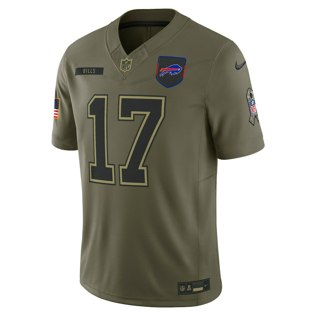 Nike Josh Allen Buffalo Bills 2025 Salute to Service Limited Jersey Olive