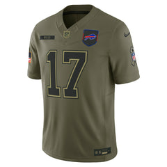 Nike Josh Allen Buffalo Bills 2025 Salute to Service Limited Jersey Olive