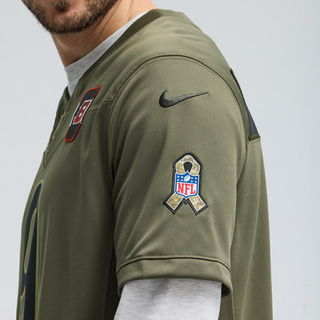 Nike Joe Burrow Cincinnati Bengals 2025 Salute to Service Limited Jersey Olive