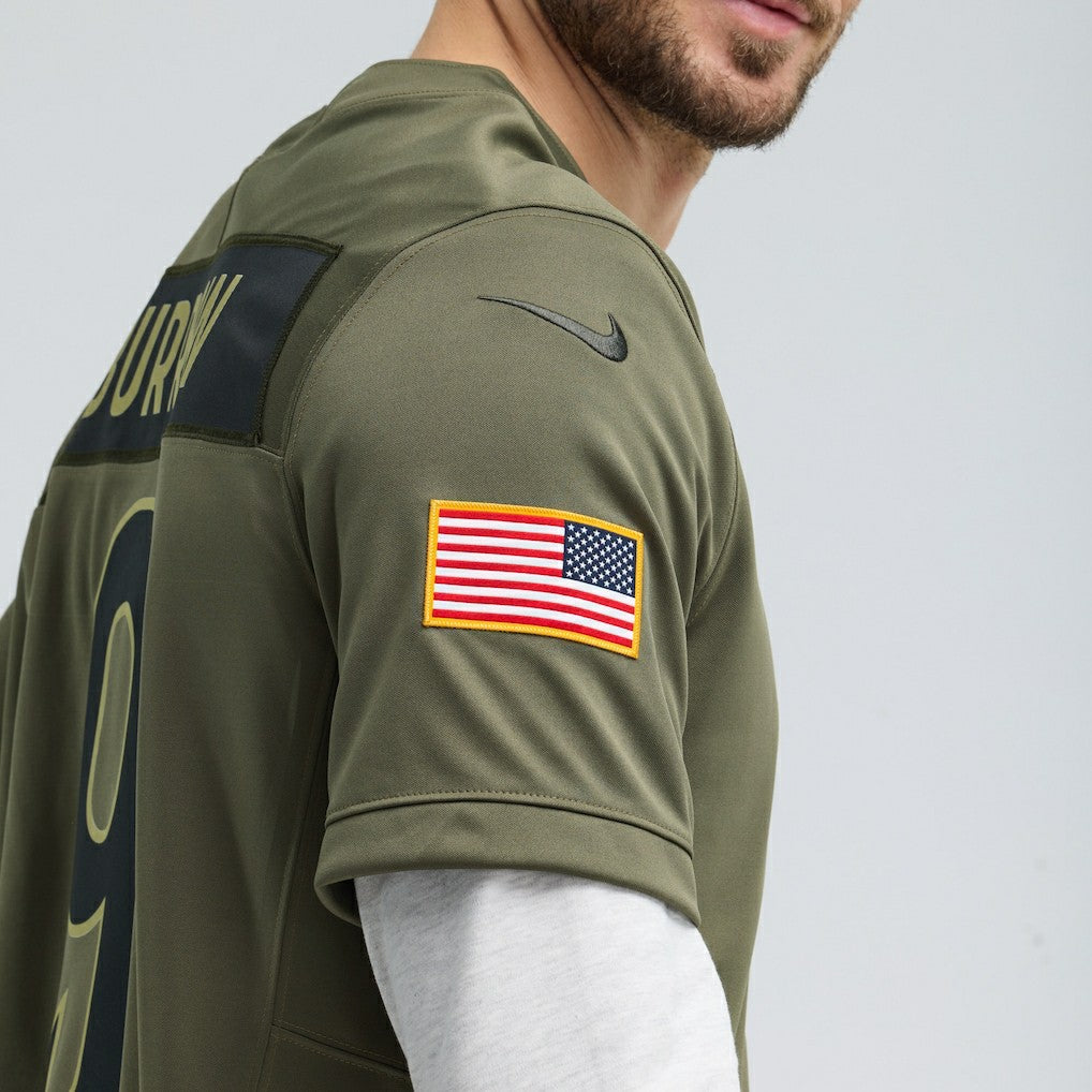 Nike Joe Burrow Cincinnati Bengals 2025 Salute to Service Limited Jersey Olive