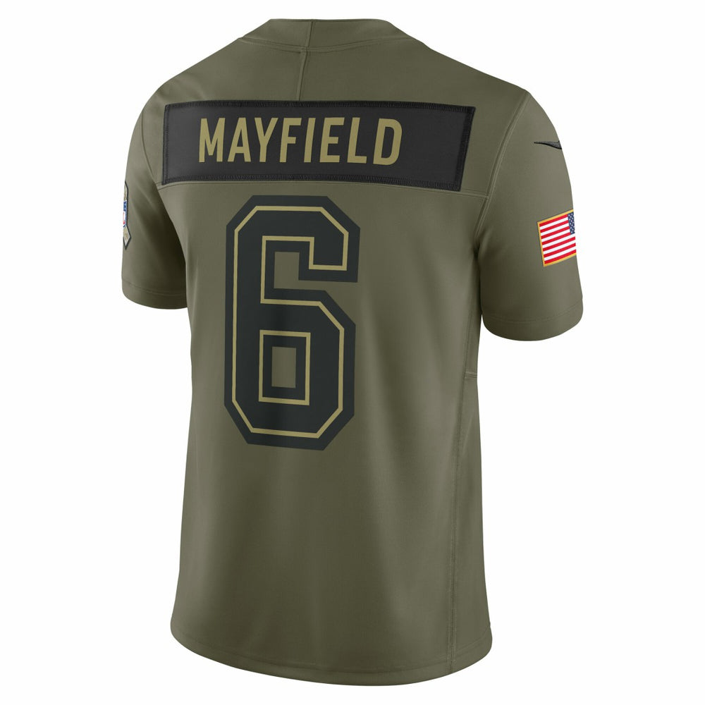 Nike Baker Mayfield Tampa Bay Buccaneers 2025 Salute to Service Limited Jersey Olive