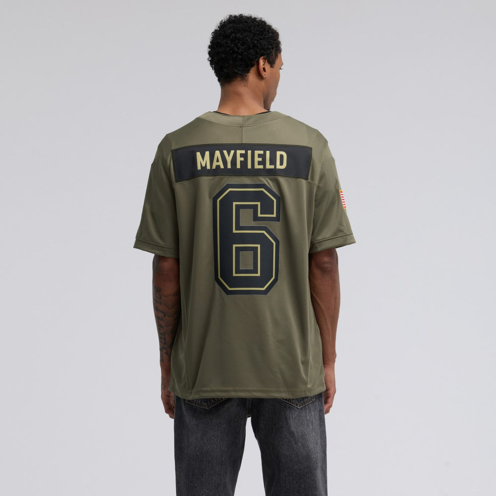 Nike Baker Mayfield Tampa Bay Buccaneers 2025 Salute to Service Limited Jersey Olive