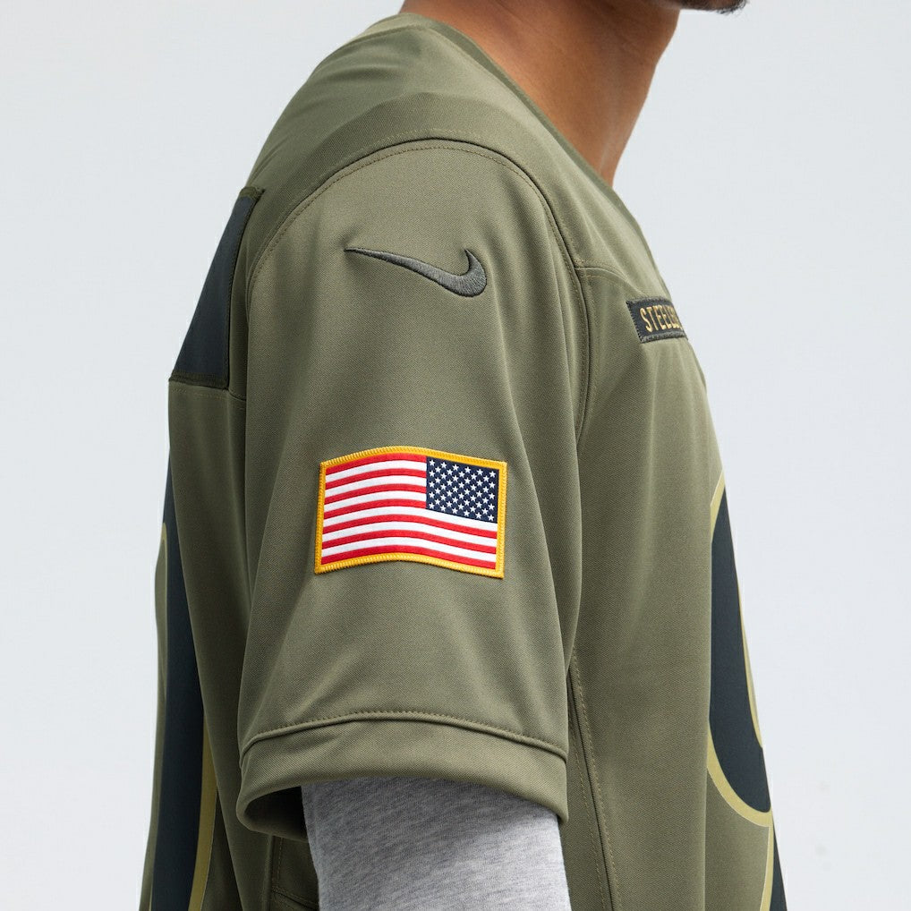 Nike T.J. Watt Pittsburgh Steelers 2025 Salute to Service Limited Jersey Olive