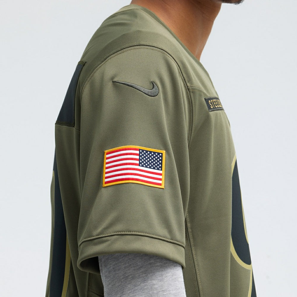 Nike T.J. Watt Pittsburgh Steelers 2025 Salute to Service Limited Jersey Olive