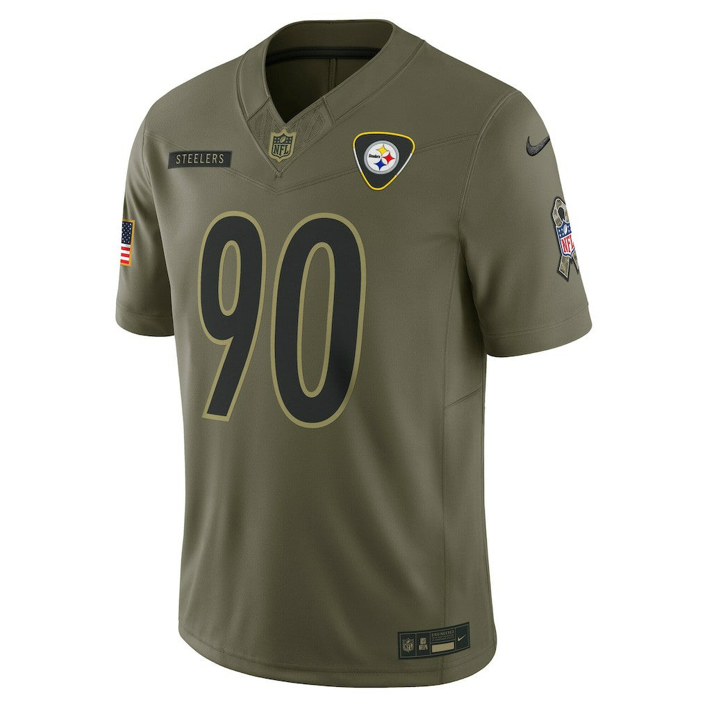 Nike T.J. Watt Pittsburgh Steelers 2025 Salute to Service Limited Jersey Olive