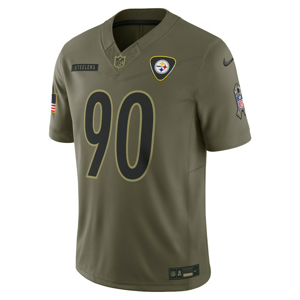 Nike T.J. Watt Pittsburgh Steelers 2025 Salute to Service Limited Jersey Olive