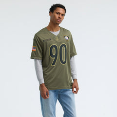 Nike T.J. Watt Pittsburgh Steelers 2025 Salute to Service Limited Jersey Olive