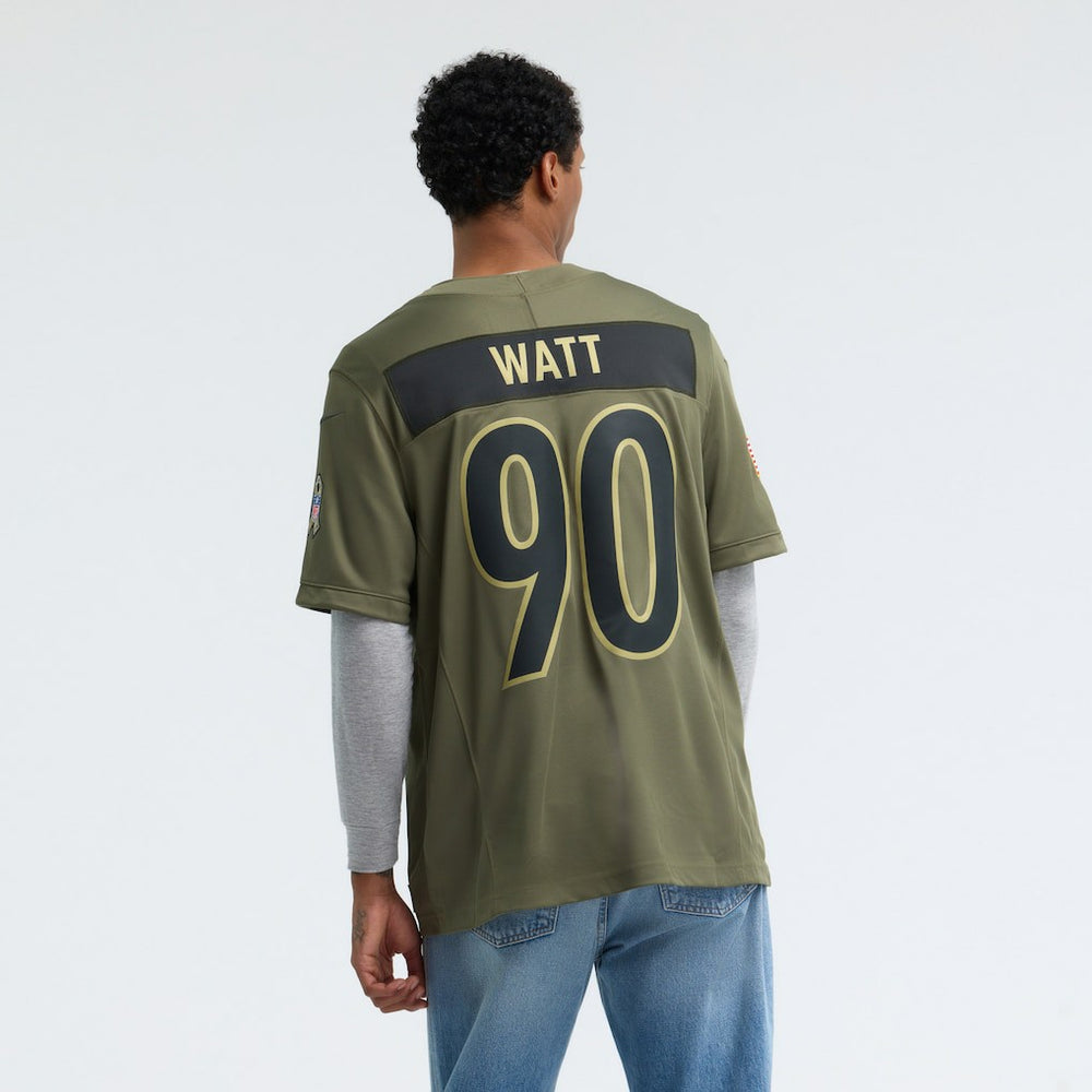 Nike T.J. Watt Pittsburgh Steelers 2025 Salute to Service Limited Jersey Olive