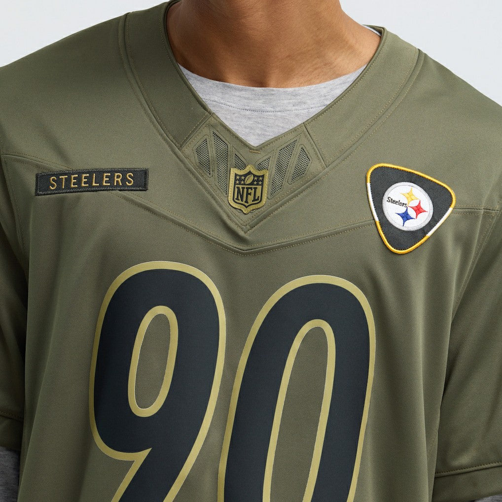 Nike T.J. Watt Pittsburgh Steelers 2025 Salute to Service Limited Jersey Olive