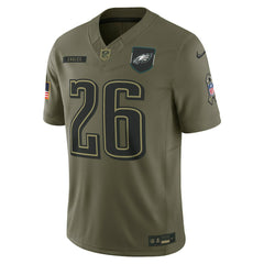 Nike Saquon Barkley Philadelphia Eagles 2025 Salute to Service Limited Jersey Olive