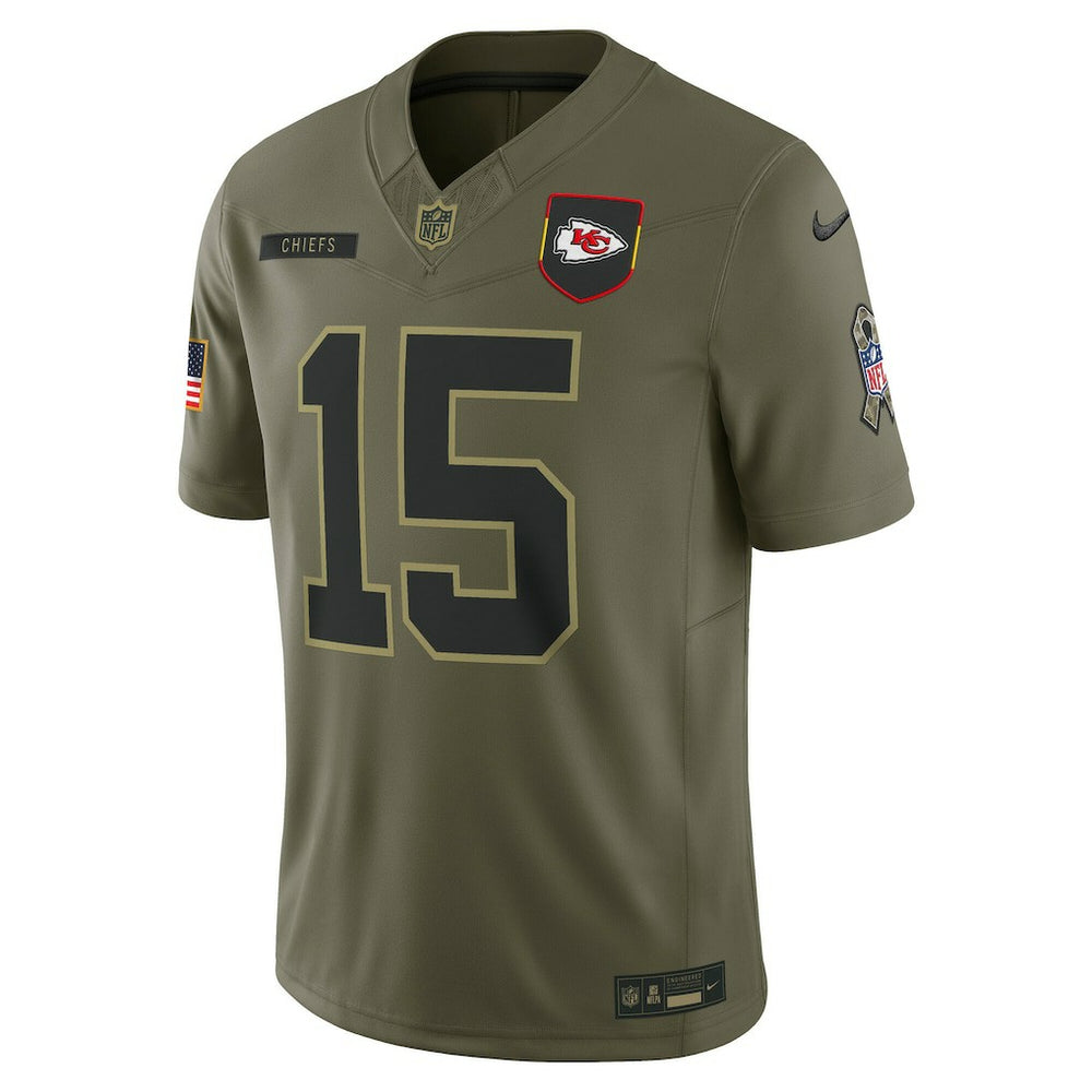 Nike Patrick Mahomes Kansas City Chiefs 2025 Salute to Service Limited Jersey Olive