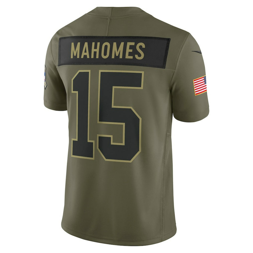 Nike Patrick Mahomes Kansas City Chiefs 2025 Salute to Service Limited Jersey Olive