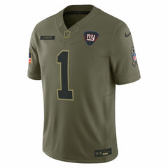 Nike Malik Nabers New York Giants 2025 Salute to Service Limited Jersey Olive