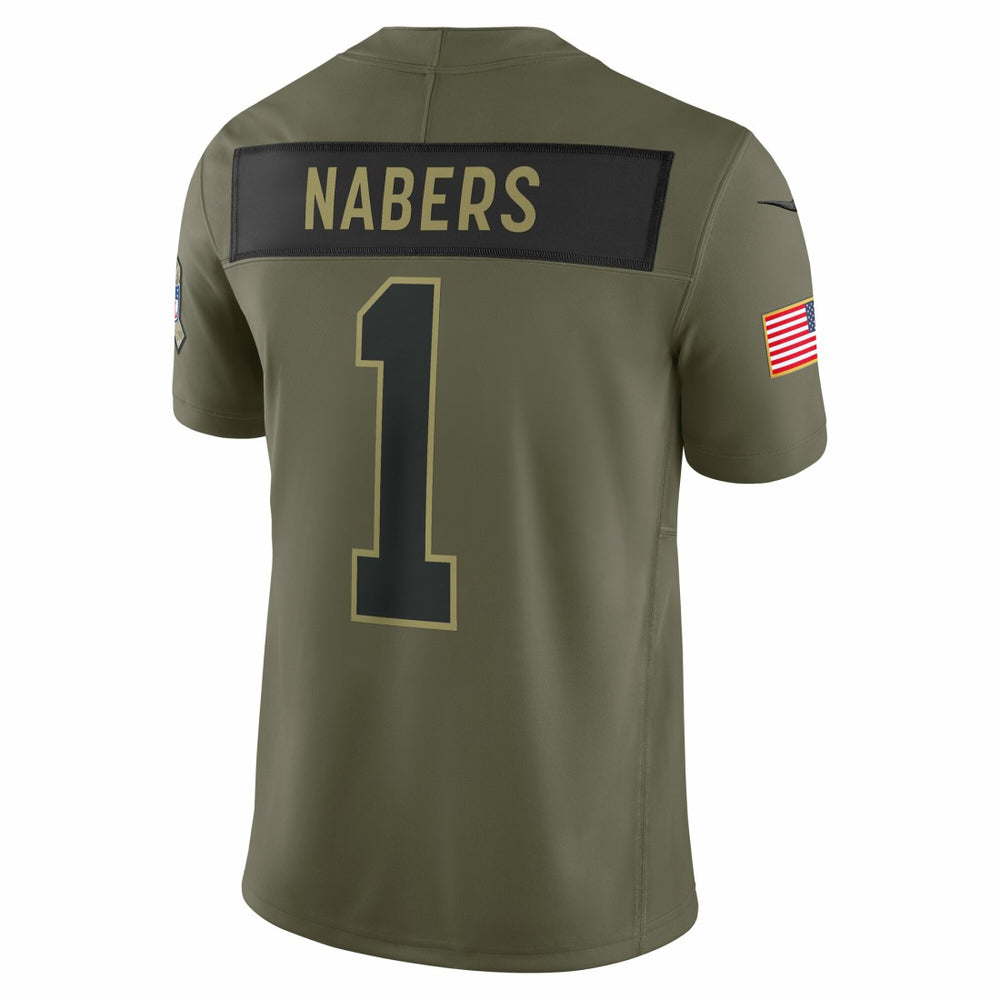 Nike Malik Nabers New York Giants 2025 Salute to Service Limited Jersey Olive