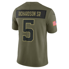 Nike Anthony Richardson Sr. Indianapolis Colts 2025 Salute to Service Limited Jersey Olive