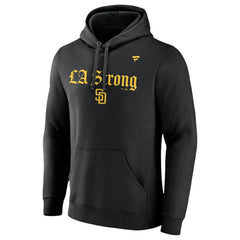 San Diego Padres Fanatics Unisex LA Strong Fleece Pullover Hoodie - Black - Fanatics Lifestyle