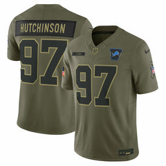 Nike Aidan Hutchinson Detroit Lions 2025 Salute to Service Limited Jersey Olive