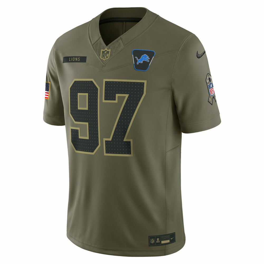 Nike Aidan Hutchinson Detroit Lions 2025 Salute to Service Limited Jersey Olive