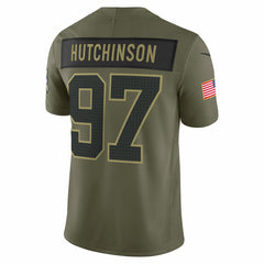Nike Aidan Hutchinson Detroit Lions 2025 Salute to Service Limited Jersey Olive