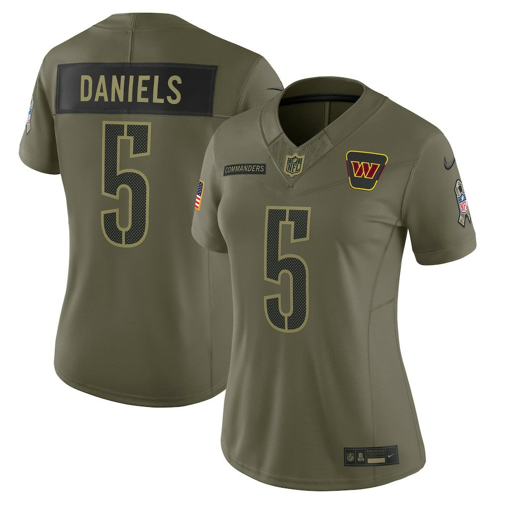 Nike Jayden Daniels Washington Commanders Women's 2025 Salute to Service Limited Jersey Olive