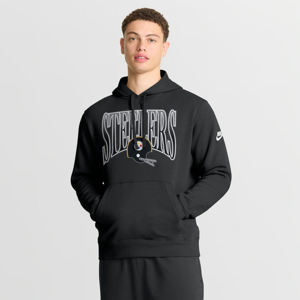 Nike Pittsburgh Steelers Full Blitz Club Fleece Pullover Hoodie Black