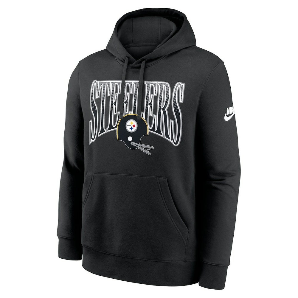 Nike Pittsburgh Steelers Full Blitz Club Fleece Pullover Hoodie Black