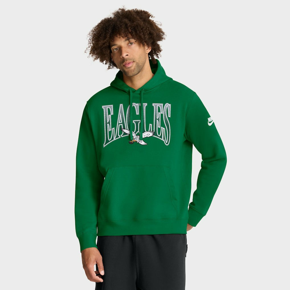 Nike Philadelphia Eagles Full Blitz Club Fleece Pullover Hoodie Green