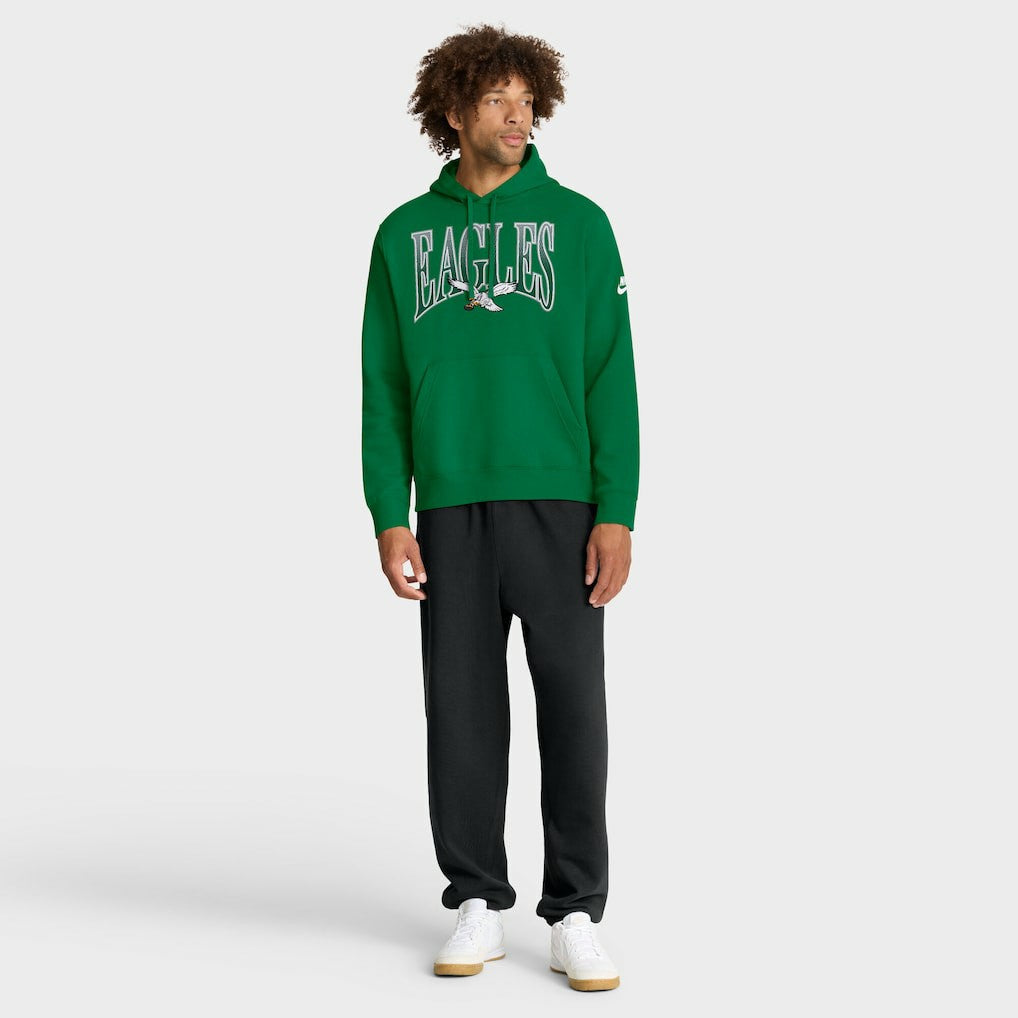 Nike Philadelphia Eagles Full Blitz Club Fleece Pullover Hoodie Green