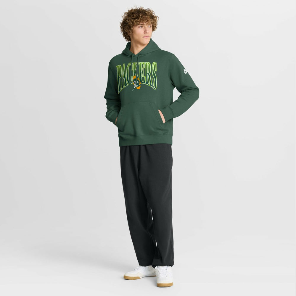 Nike Green Bay Packers Full Blitz Club Fleece Pullover Hoodie Green