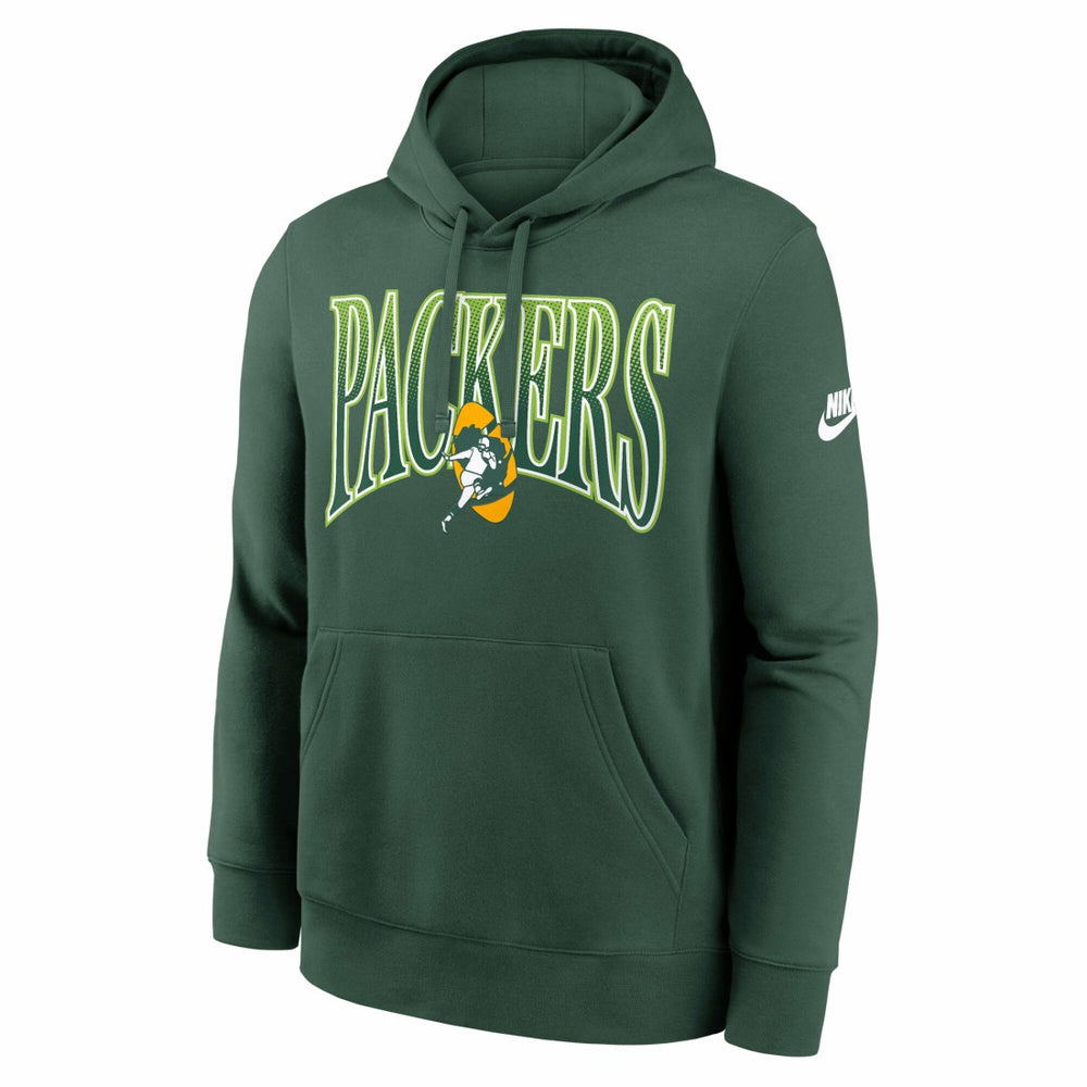Nike Green Bay Packers Full Blitz Club Fleece Pullover Hoodie Green