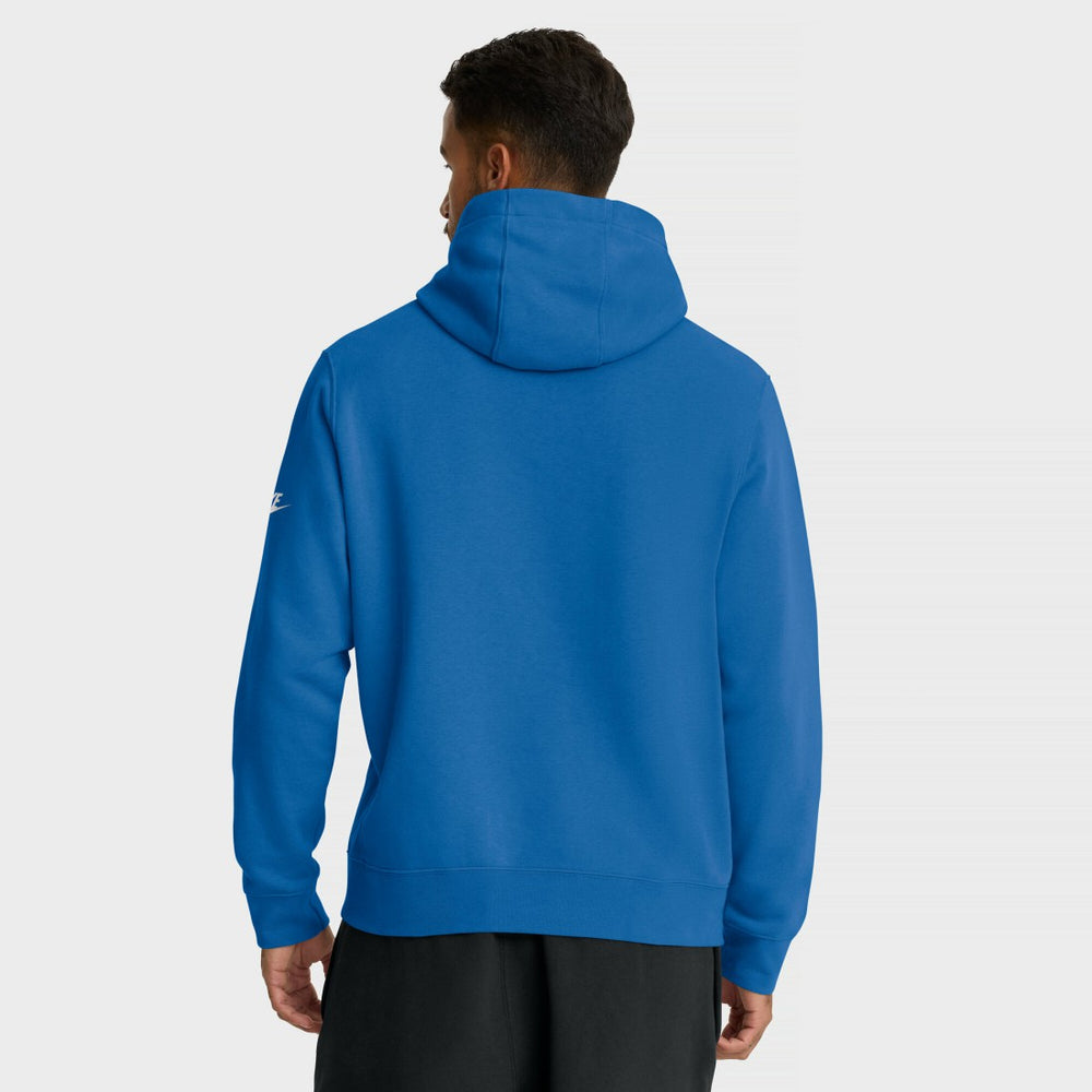 Nike Detroit Lions Full Blitz Club Fleece Pullover Hoodie Blue
