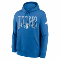 Nike Detroit Lions Full Blitz Club Fleece Pullover Hoodie Blue