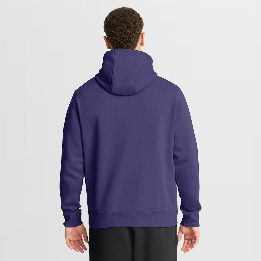 Nike Baltimore Ravens Full Blitz Club Fleece Pullover Hoodie Purple