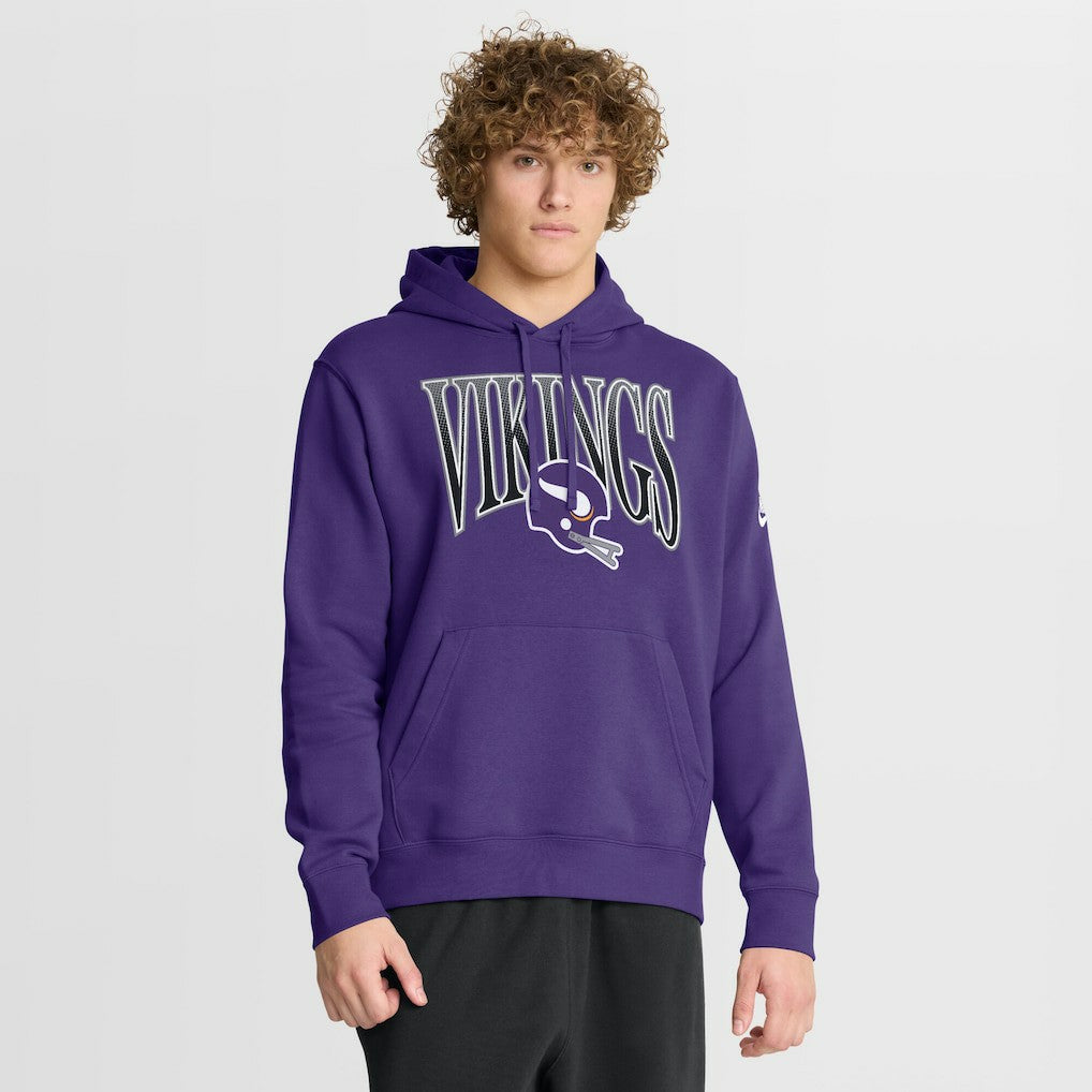 Nike Minnesota Vikings Full Blitz Club Fleece Pullover Hoodie Purple